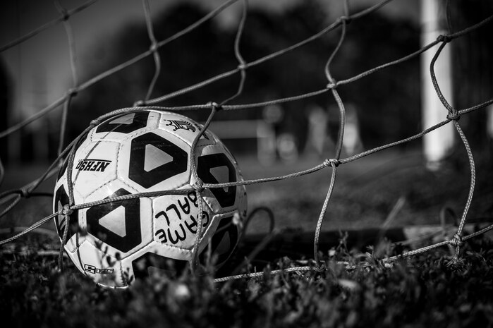 The 437th AMXS soccer team squeaked by the 437th APS soccer team in a 4 – 2 shootout win in Joint Base Charleston’s 2013 intramural soccer season opener. (U.S. Air Force photo/ Senior Airman Dennis Sloan)