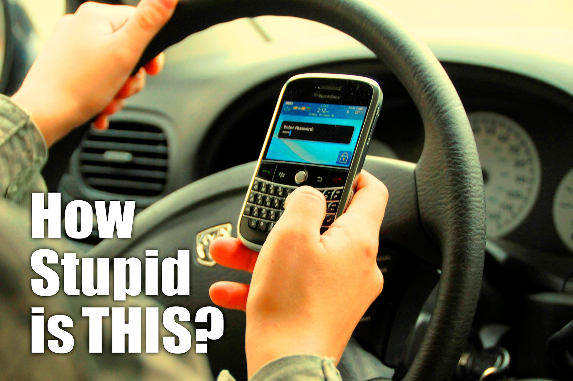 If I receive a text message, I HAVE to grab the phone and respond almost immediately. (Air Force graphic by Felicia Hall)