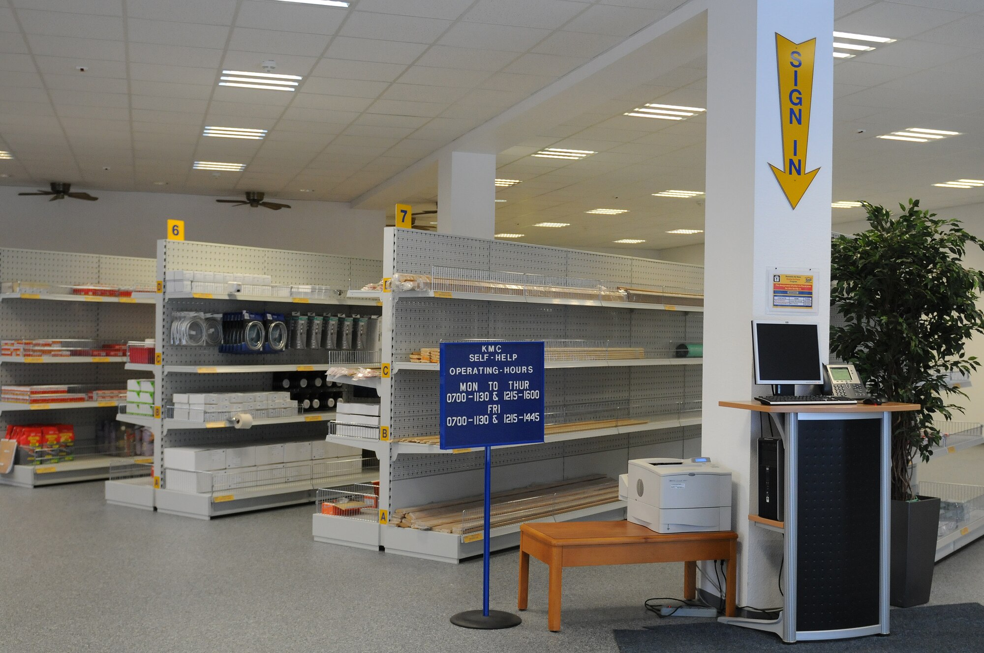 View of the civil engineer self-help store on Ramstein Air Base, Germany, March 15, 2013. The CE self-help store provides the base with their entire repair and clean up needs. (U.S. Air Force photo/Airman 1st Class Holly Cook)   