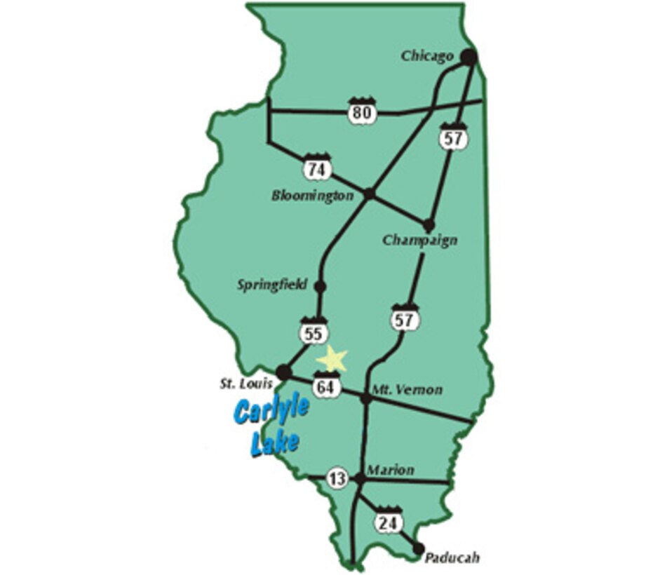 Carlyle Lake Map