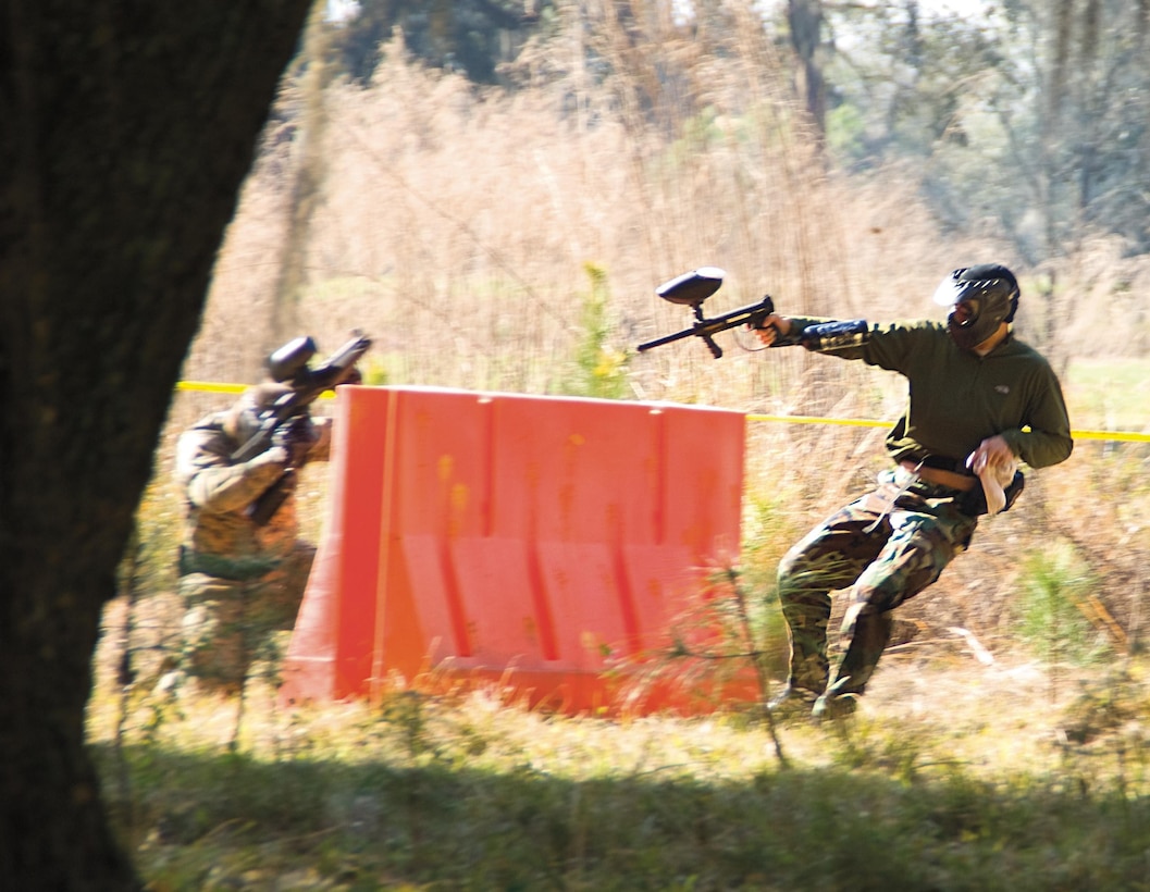 Marine noncommissioned officers from Headquarters Company, Marine Corps Logistics Base Albany, host a paintball tournament March 15 to build camaraderie, esprit de corps and raise morale. The NCOs, who planned and coordinated the event, learned the nuances of staff coordination, operational risk management and the event planning process. 