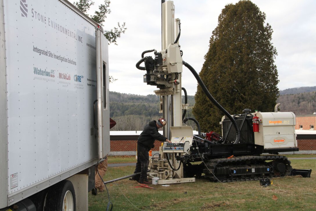 Stone Environmental Inc. performing sampling operations at CRREL.