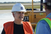 Peggy Knox is the senior civil engineer responsible for Randolph’s structural engineering projects and emerging issues. Over the last year, she managed $31 million in design and construction projects. Knox is developing solutions to bring the Seguin Auxiliary Airfi eld back on line, managing construction of I Street, completing the perimeter road project and developing a plan to provide immediate repairs and a long term solution to cracking taxiway slabs.