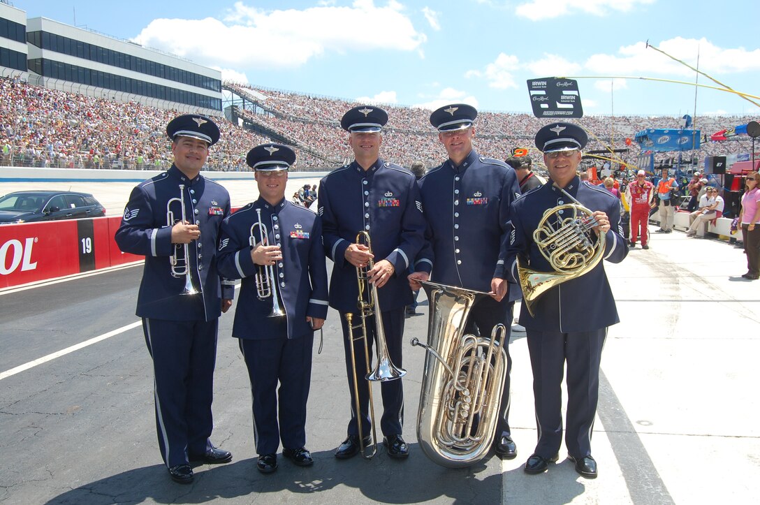 USAF Heritage Brass represnt Airman worldwide for an auditence of millions watching from the stands and on TV.