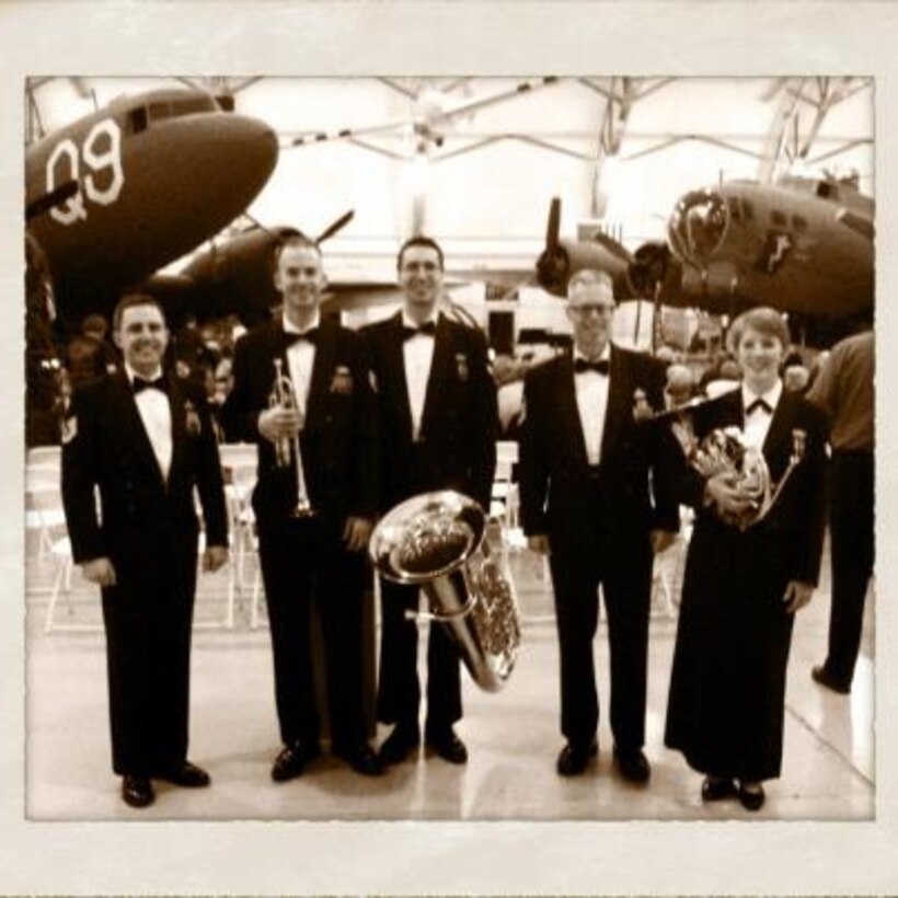 Heritage Brass after a concert at the AMC Museum, Dover Air Force Base, Delaware.