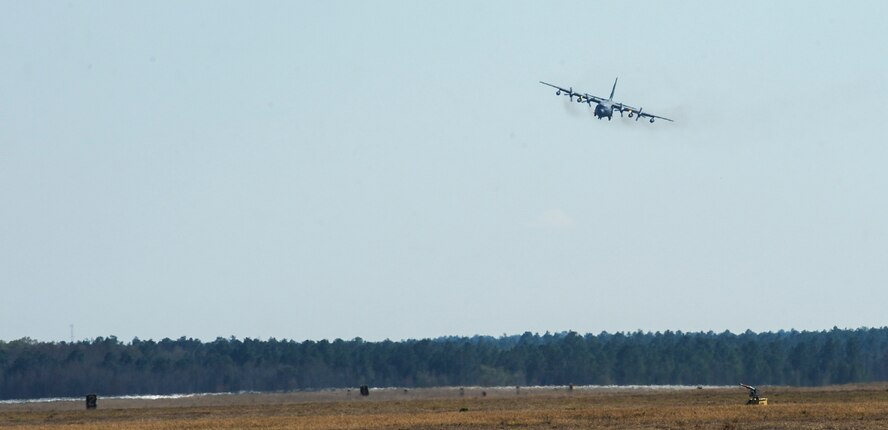 HC-130P Combat King aircraft 65-0988 comes in for a final landing at Moody Air Force Base, Ga., March 16, 2013. The aircraft returned from Nellis Air Force Base, Nev., where it participated in a combat simulated exercise. It is scheduled to retire later this month. (U.S. Air Force photo by Airman Alexis Grotz/Released)