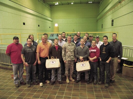 Graduates of the Tulsa District Hydropower Training Program were recognized by Col. Michael Teague, Tulsa District commander, during a ceremony at the Keystone Powerhouse.