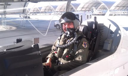 Staff Sgt. Arturo Garcia, 479th Flying Training Group medical technician, stationed at Naval Air Station Pensacola, Fla., sits in a T-6A Texan II cockpit as he prepares for a familiarization flight to understand the stresses his patients endure. Garcia was recognized as the Air Education and Training Command’s 2012 Olson-Wegner Aerospace Medical Technician of the Year. (Courtesy photo)