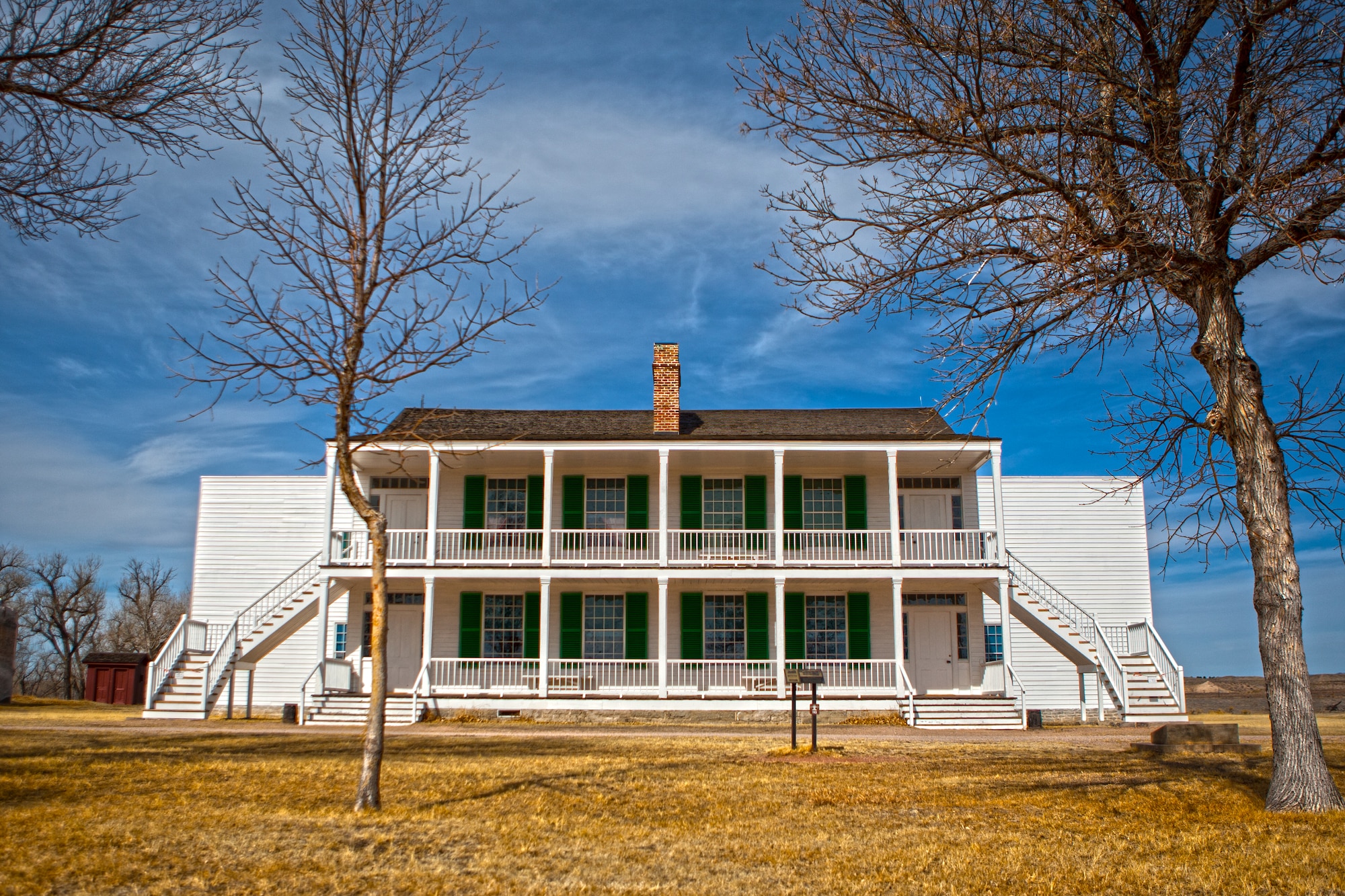Dubbed "Old Bedlam,” this building, which housed officers at Fort Laramie, is considered the oldest permanent structure in the state of Wyoming. The building was built in 1849 and has stood ever since. (U.S. Air Force photo by Matt Bilden)