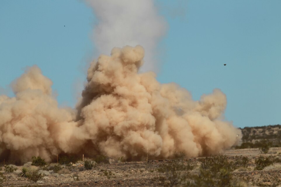 Marines with Battery Q, 5th Battalion, 11th Marine Regiment, fire the M142 High Mobility Artillery Rocket System at the Prospect training area March 11. 