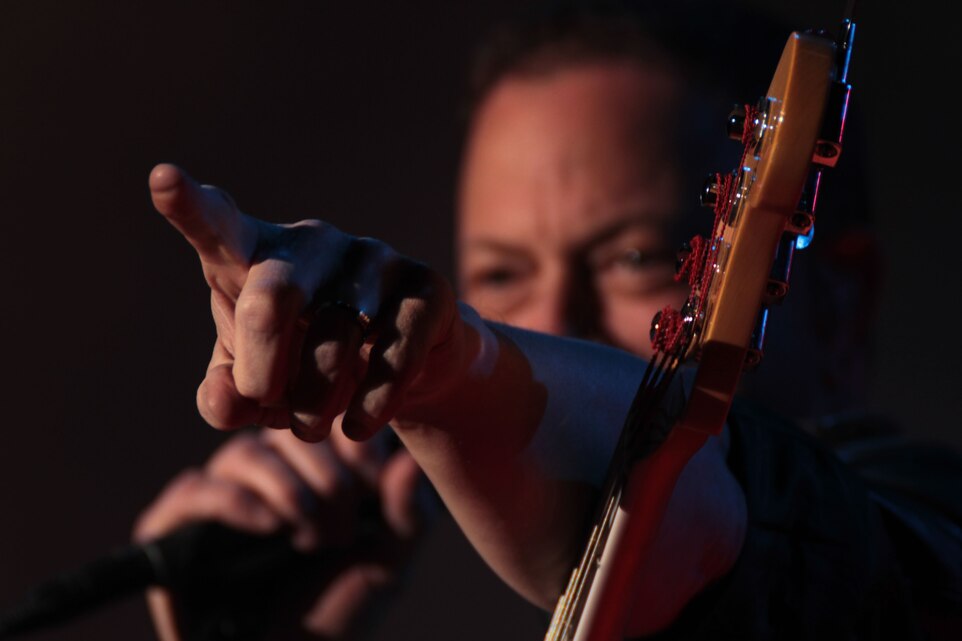 The Lt. Dan Band performs during a show at the Combat Center's Sunset Cinema March 8. This was the band's 7th show at the Combat Center in eight years.