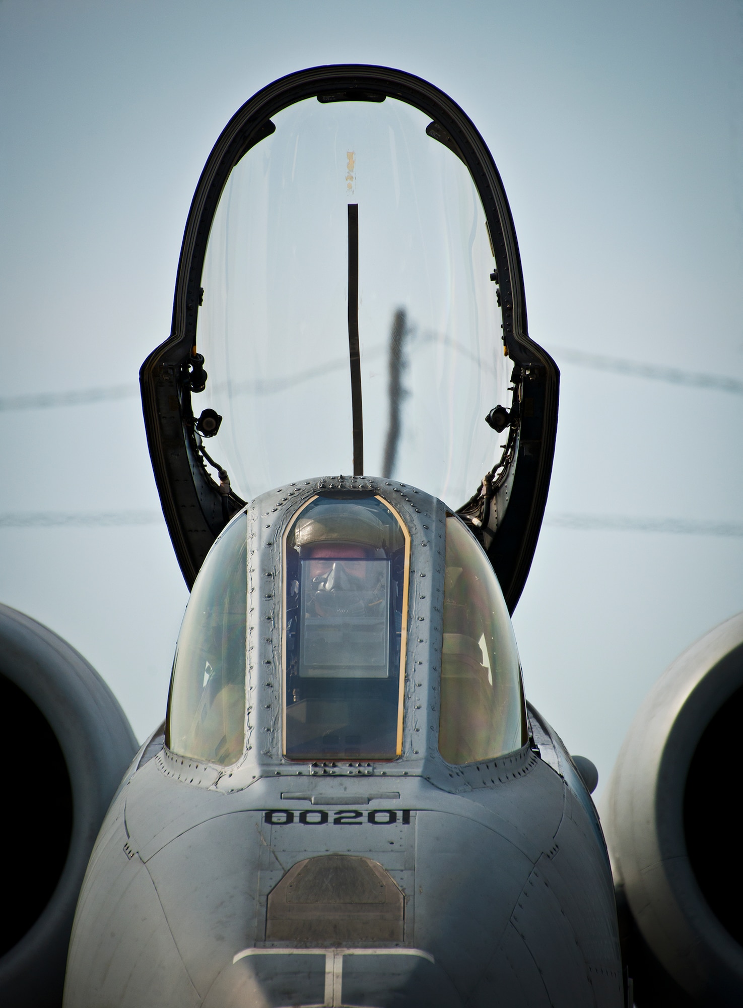 An A-10 Thunderbolt II pilot from the 442nd Fighter Wing readies his aircraft before a sortie at Eglin Air Force Base, Fla., March 20.  The 442nd A-10s traveled from Whiteman AFB for the week-long, air-to-ground weapons system evaluation program called Combat Hammer.  Combat Hammer, run by the 86th Fighter Weapons Squadron, is used to evaluate the effectiveness and suitability of combat air force weapon systems. The air-to-air and air-to-ground WSEP evaluations are accomplished during tactical deliveries of fighter, bomber and unmanned aircraft system precision guided munitions, on realistic targets with air-to-air and surface-to-air defenses. (U.S. Air Force photo/Samuel King Jr.)