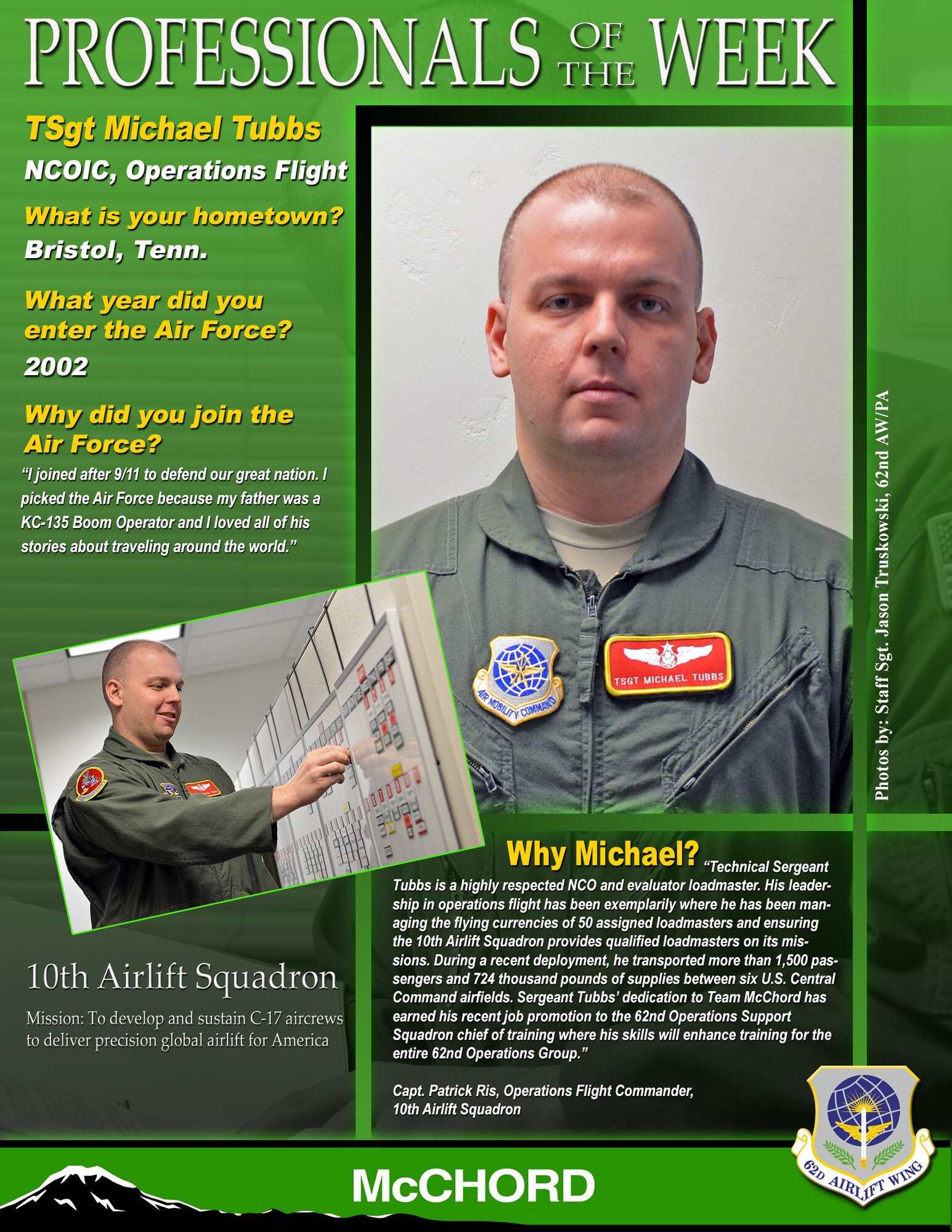 Tech. Sgt. Michael Tubbs (U.S. Air Force graphic/Staff Sgt. Frances Kriss)