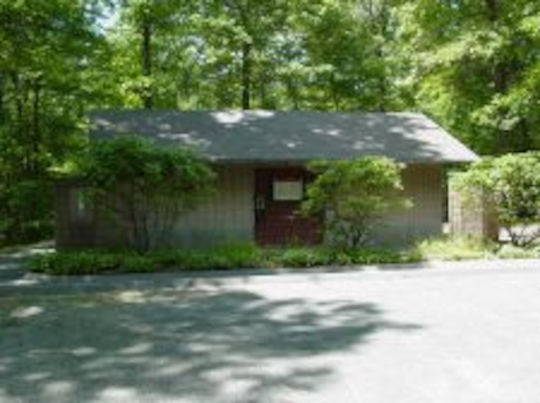 The comfort station at the West Thompson Lake campground, North Grosvenordale, Conn.