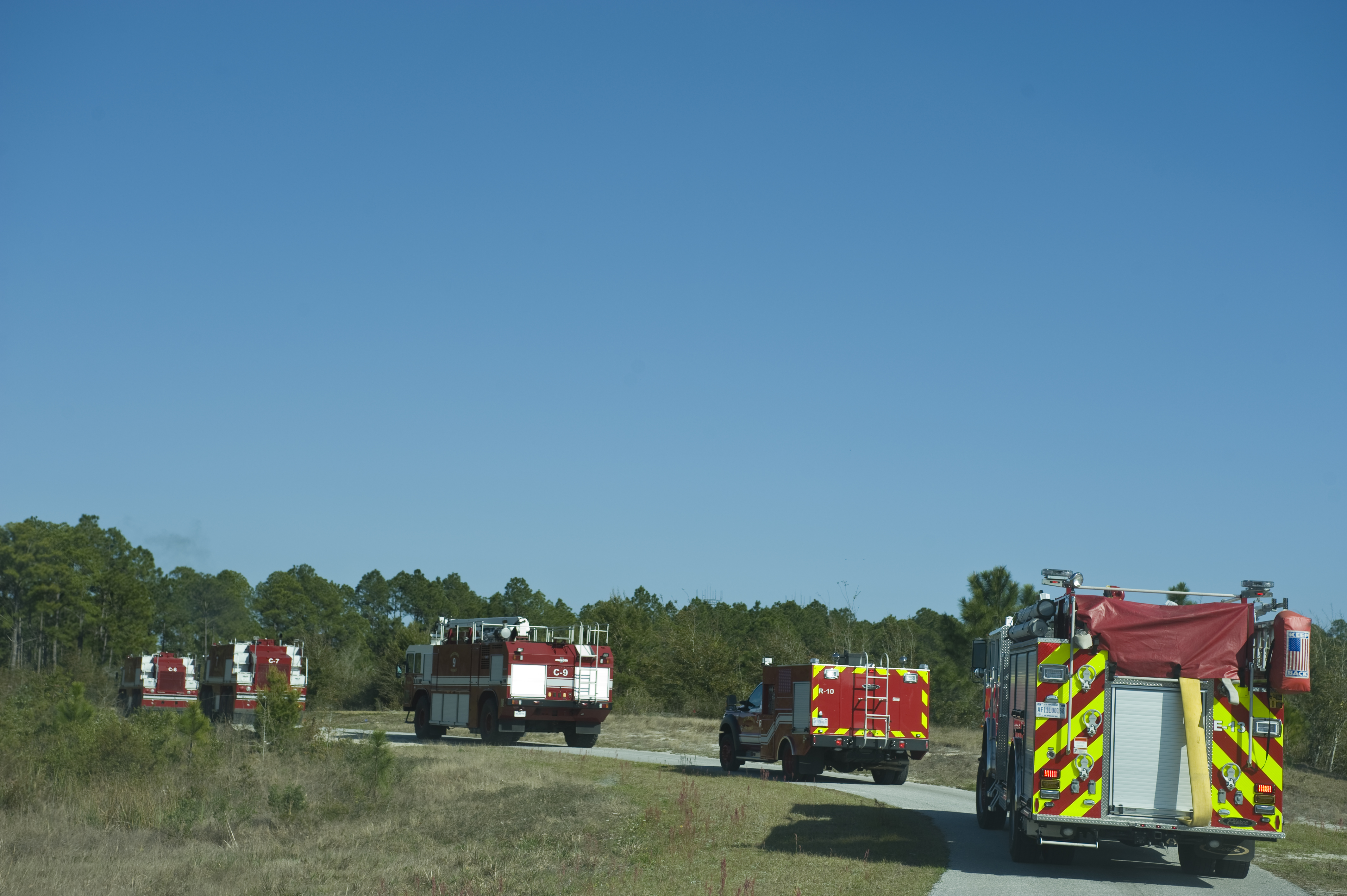 Hurlburt Field firefighters demonstrate aircraft crash response