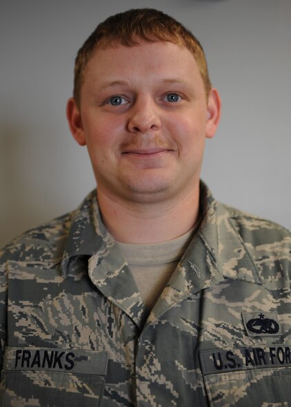 Staff Sgt. Scott Franks is a Mustache March participant from the 2nd Maintenance Squadron Aerospace Ground Equipment Flight. Mustache March in the Air Force originated in 1965, when then Col. Robin Olds decided to grow out his mustache during a deployment to Vietnam. Aircrew members and Airmen keep the tradition going by growing their mustaches out every March. (U.S. Air Force photo/Airman 1st Class Benjamin Gonsier)