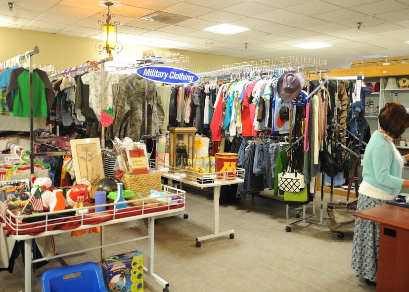 The Airman’s Attic has many items ranging from military uniforms to baby clothes and toys. The Airman’s Attic, formerly located in the Airman and Family Readiness Center relocated to the Hanger Center. Hours of operation are Tuesdays and Wednesday from 10 a.m. – 2 p.m. All donations can be made during operating hours. (U.S. Air Force Photo by Airman 1st Class Cierra Presentado /Released)