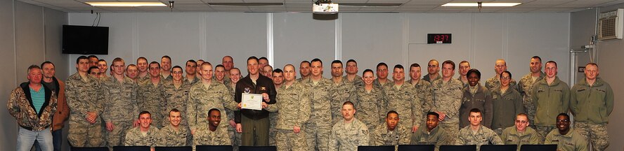 MINOT AIR FORCE BASE, N.D. -- The 5th Mission Support Group Consolidated Unit Inspection preparation and reception team epitomized the 5th Bomb Wing commander’s vision of mission ownership. With minimal notice and in direct support of the CUI Inspector General Team, 66 dedicated Airmen from six diverse squadrons utilized a staggering 156,000 man hours during a 129 hour period to recall and prepare 137 government vehicles for use. During this endeavor, they demonstrated superior team spirit, positive attitude and overall care to ensure every vehicle was cleaned to a 5-star level.  Additionally, during these trying times due to budget constraints across the Department of Defense, their outstanding efforts were key to the 5th Bomb Wing and ultimately the Air Force saving $132,000 in commercial rental car costs. This team’s attention to detail, pride & selfless dedication was vital to the CUI inspector’s first impression of Team Minot. (U.S Air Force photo/Airman 1st Class Kristoffer Kaubisch)