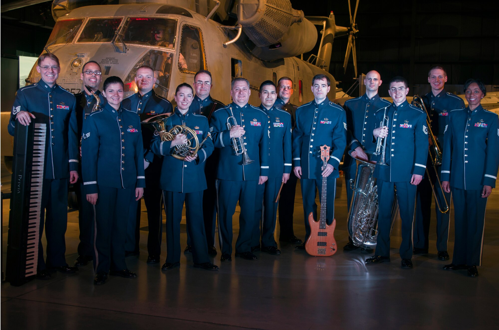 The Band of Flight will present ‘Old, New, and Forever Blue’ on April 6 at the National Museum of the United States Air Force.  (U.S. Air Force photo/Senior Airman Jesus Delgado)