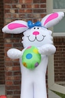 An inflatable Easter Bunny leans against a building where families of Combat Logistics Battalion 6, 2nd Marine Logistics Group gathered for an Easter egg hunt aboard Camp Lejeune, N.C., March 23, 2013. The holiday provided an opportunity for the families of the battalion to get together while the servicemembers  trained at Fort Pickett, Va.