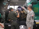 NG assisting Border Patrol with a narcotics seizure at the Kingsville, TX checkpoint in RGV.