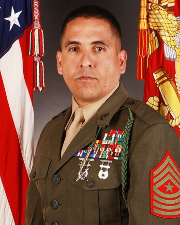 Sergeant Major Juan C. Alvarado, 6th Marine Regiment sergeant major
