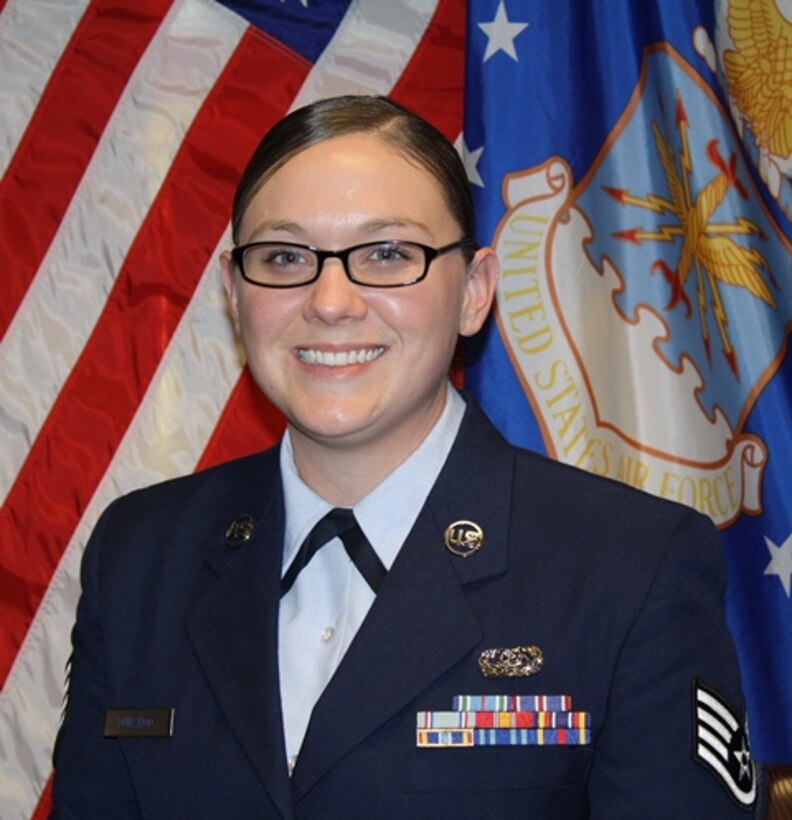 Sheppard Air Force Base Airman Leadership School photo for Staff Sgt. Jessica Dunahoo, 82nd Communications Squadron. Dunahoo was named Class 13-B's Commandant's Award winner during ALS graduation March 28, 2013. (U.S. Air Force courtesy photo)
