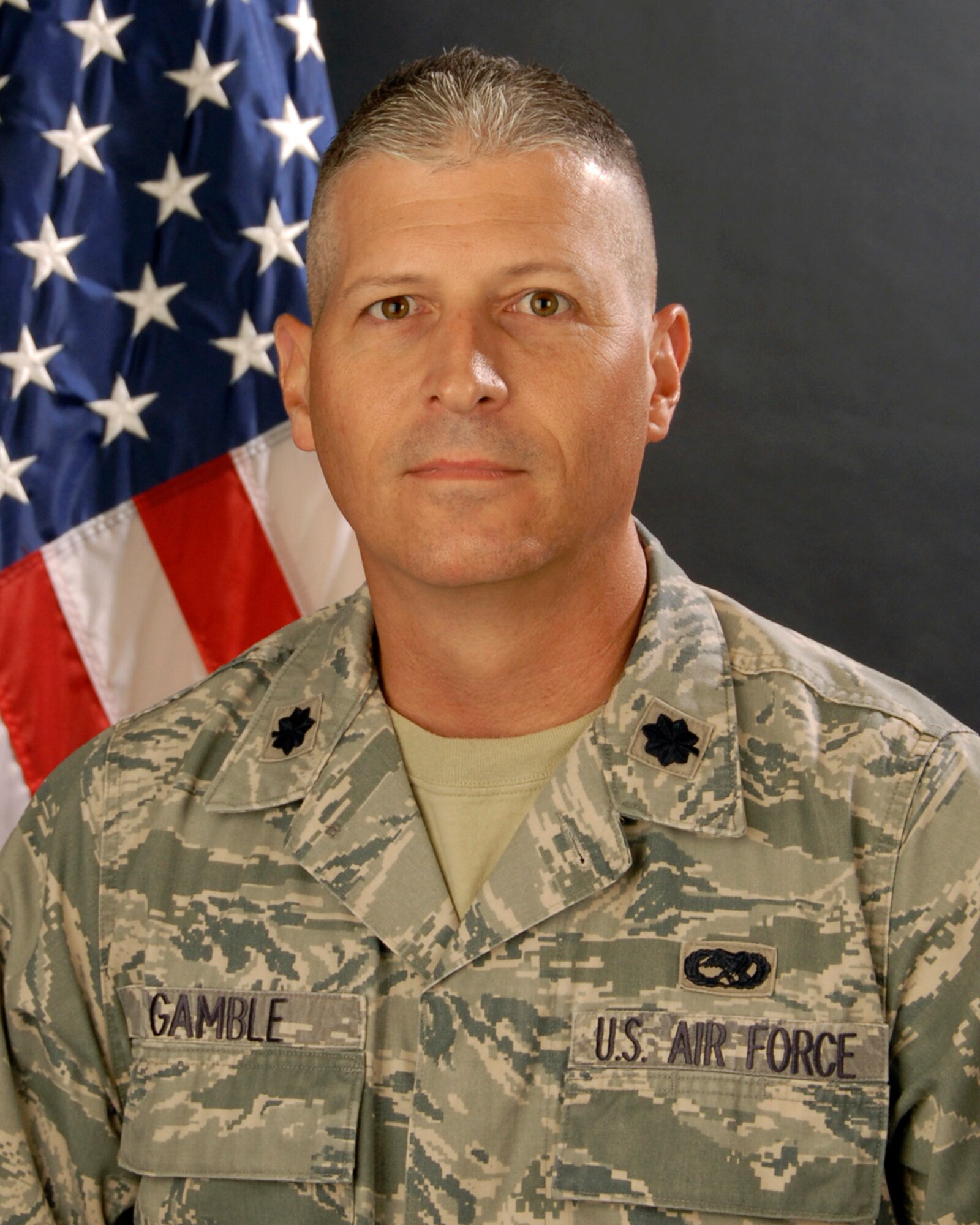 Portrait of Lt.Col. Chris Gamble, commander of the 169th Maintenance Squadron, Arpil 27, 2011.(National Guard photo by Senior Master Sgt. Edward Snyder/RELEASED)
