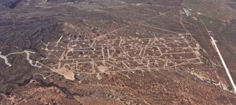 This aerial view shows the Fort Bliss Digital Multi Purpose Range Complex that completed construction in Sept. 2011.