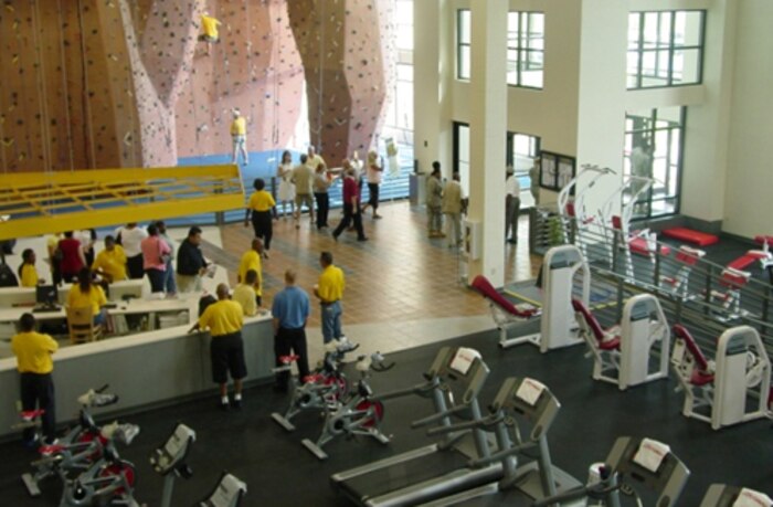 A modern fitness center built with the support of Huntsville Center's Center of Standardization.