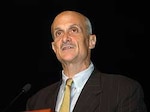 Michael Chertoff, secretary of the Department of Homeland Security, praised the National Guard for supporting the southwest border mission during the 128th General Conference of the National Guard Association of the United States in Albuquerque, N.M., on Sept. 18. (Photo by Sgt. Jim Greenhill, National Guard Bureau).