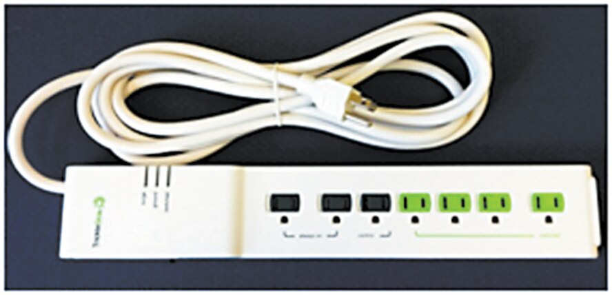 Smart power strips are able to selectively turn off specific pieces of equipment and enable a monitor to serve as the master power switch for workstations.
