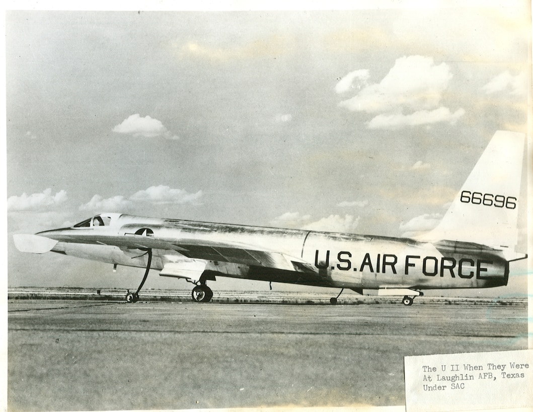 A historical photo of a U-2 on Laughlin Air Force Base's flight line during Laughlin's time as a Strategic Air Command (SAC) base. (Contributed photo) 