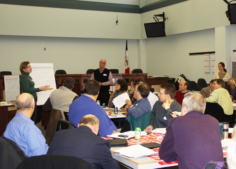 Photo illustrating that the ECR report highlights the Shared Vision Planning process that was implemented in the Iowa & Cedar Rivers Basin Watershed Climate Change Pilot.