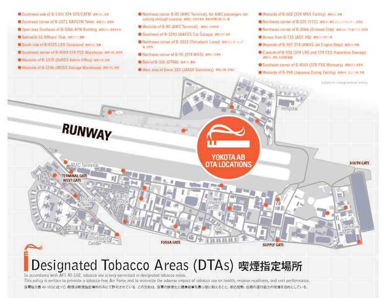 yokota air base map Tobacco Use Policy Fully Implemented At Yokota Yokota Air Base