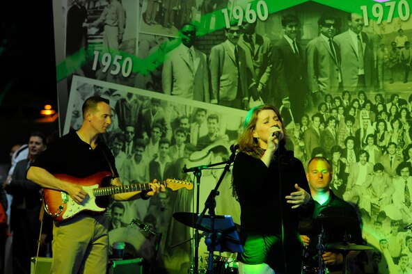 The U.S. Air Forces Central Command Band “Vector” performing during the U.S. embassies National Day event Mar 27, 2013. The AFCENT Band tours throughout the AOR to positively promote troop morale, diplomacy and outreach to host nation communities. (U.S. Air Force photo by Staff Sgt. Austin Knox)
