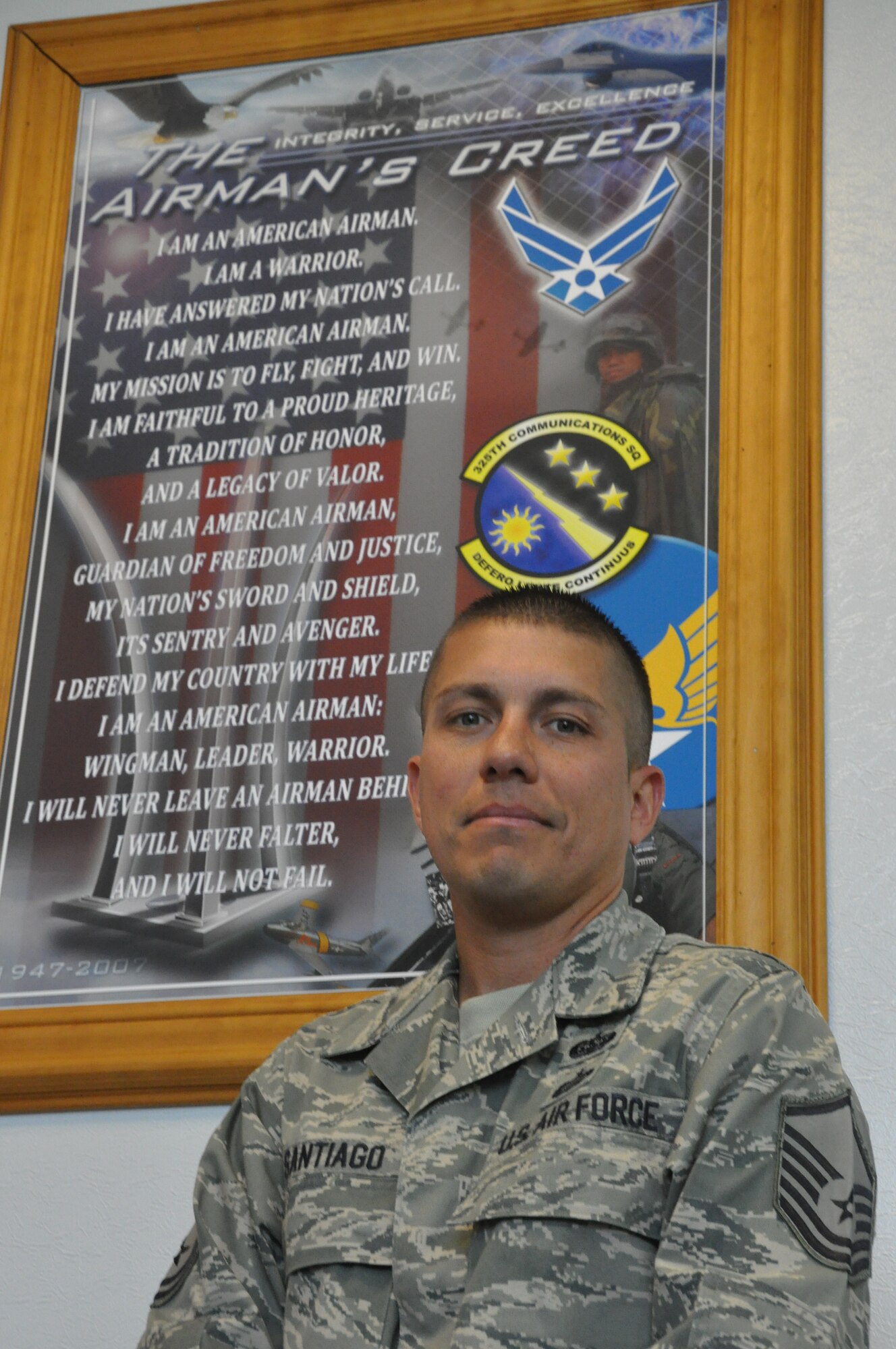 The first few years of Master Sgt. Jose Santiago’s, 325th Communications Squadron NCO in charge of quality assurance, Air Force career was littered with numerous challenges. With a mentor and purpose, he was able to overcome those challenges and is now pursuing his goal to become a first sergeant and help other Airmen who may face similar issues. (U.S. Air Force photo by Ashley M. Wright) 