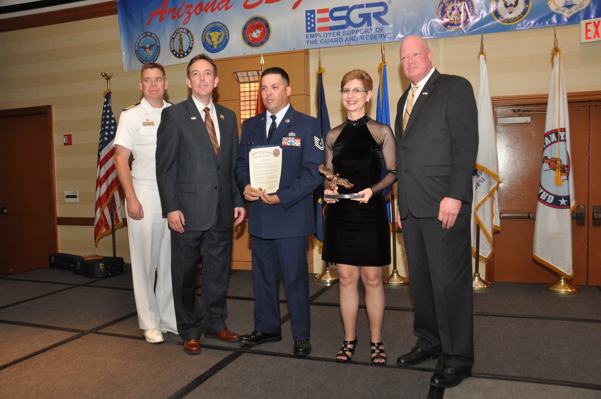 SRP was one of three distinguished with the ESGR Pro Patria Award in recognition of extraordinary support of its employees who serve in the Arizona National Guard and Reserve.  And is one of Arizona’s top three employers competing for the Secretary of Defense Employer Freedom Award at the National level. (Courtesy Photo)