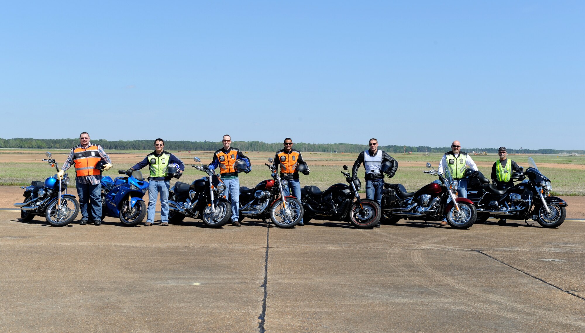 Seven new Rider Coaches augment the Team BLAZE motorcycle safety program and support the 14th Flying Training Wing’s mission to Produce Pilots, Advance Airmen and Feed the Fight!  These Rider Coaches were recently trained by members of the 14th FTW and will help ensure all new and experienced motorcycle riders receive the training required.  (U.S. Air Force Photo)