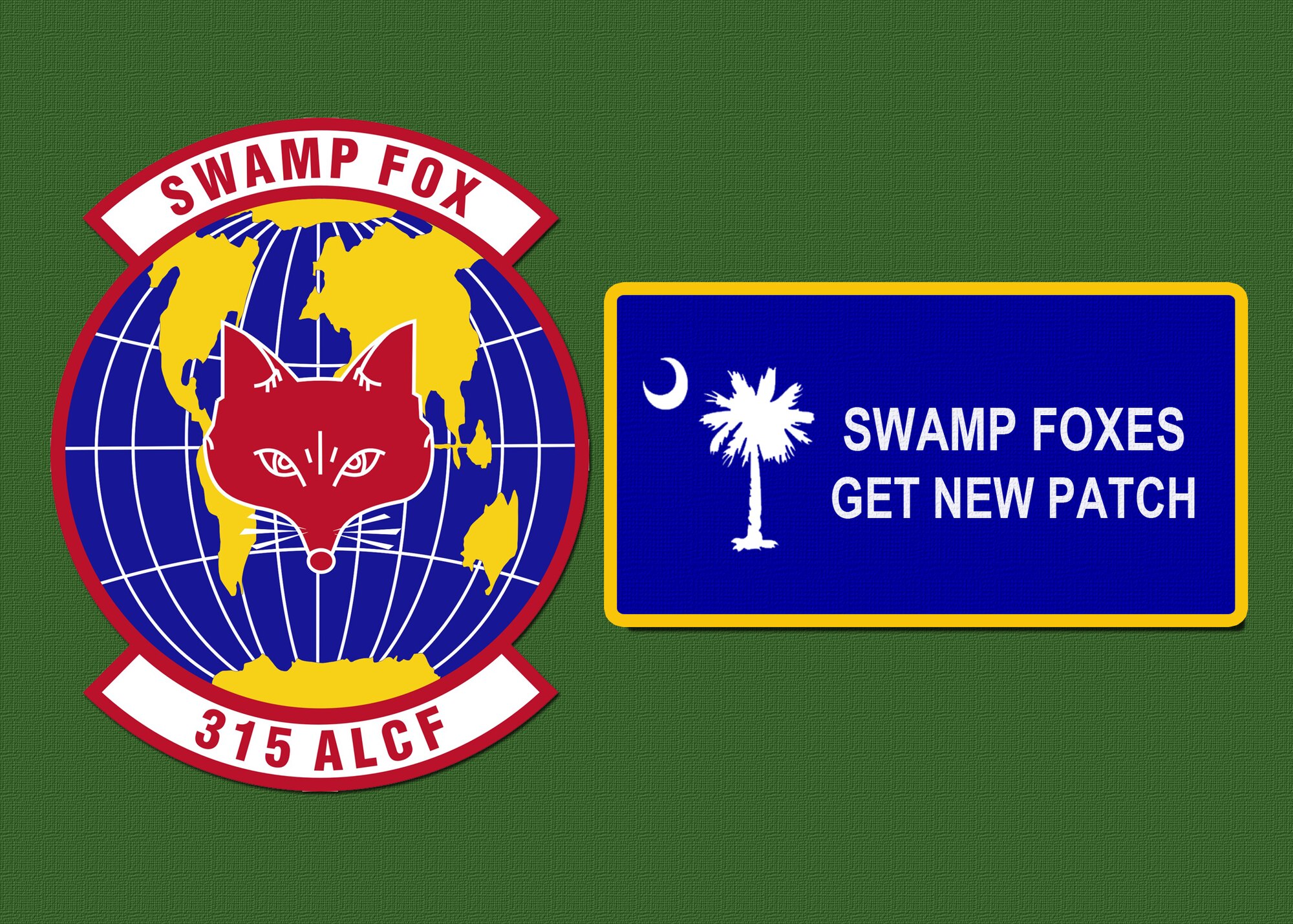 315th Airlift Control Flight gets new unit patch.  (U.S. Air Force Reserve graphic illustration by Michael Dukes / approved patch incorporated)