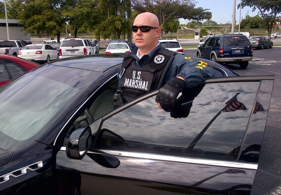 Deputy David Say, U.S. Marshals Service and Air Force Reservist at the 920th Rescue Wing, Patrick Air Force Base, Fla., holds two different, but important titles. At the 920th RQW, Say is the Reserve first sergeant at the 920th RQW's Operational Support Squadron. He's responsible for mentoring the young Airmen who are responsible for life-saving equipment that rescue pilots and aircrew wear while flying into unknown areas to save the life of a downed pilot or injured soldier.
His full-time civilian job is tracking down criminals as a U.S. Marshal.(courtesy photo)