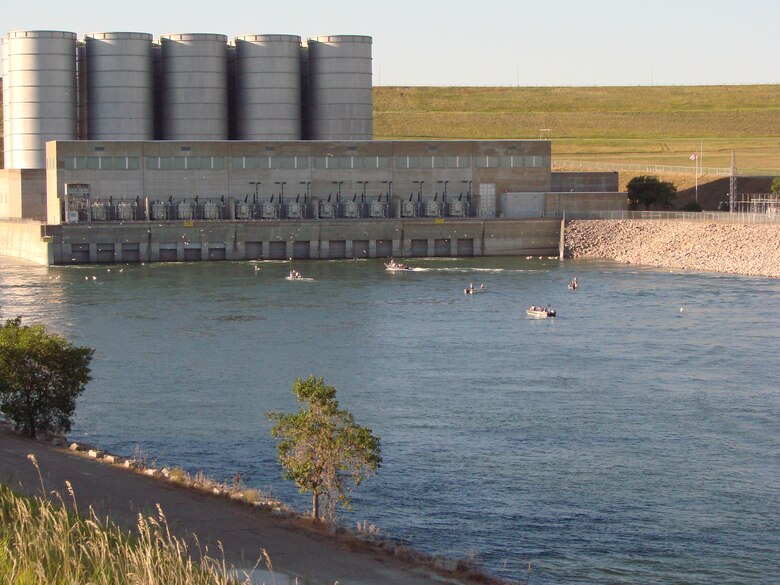 Garrison Dam near Riverdale, N.D. Lake Sakakawea, formed by the Garrison Dam is the third largest reservoir in the United States. 