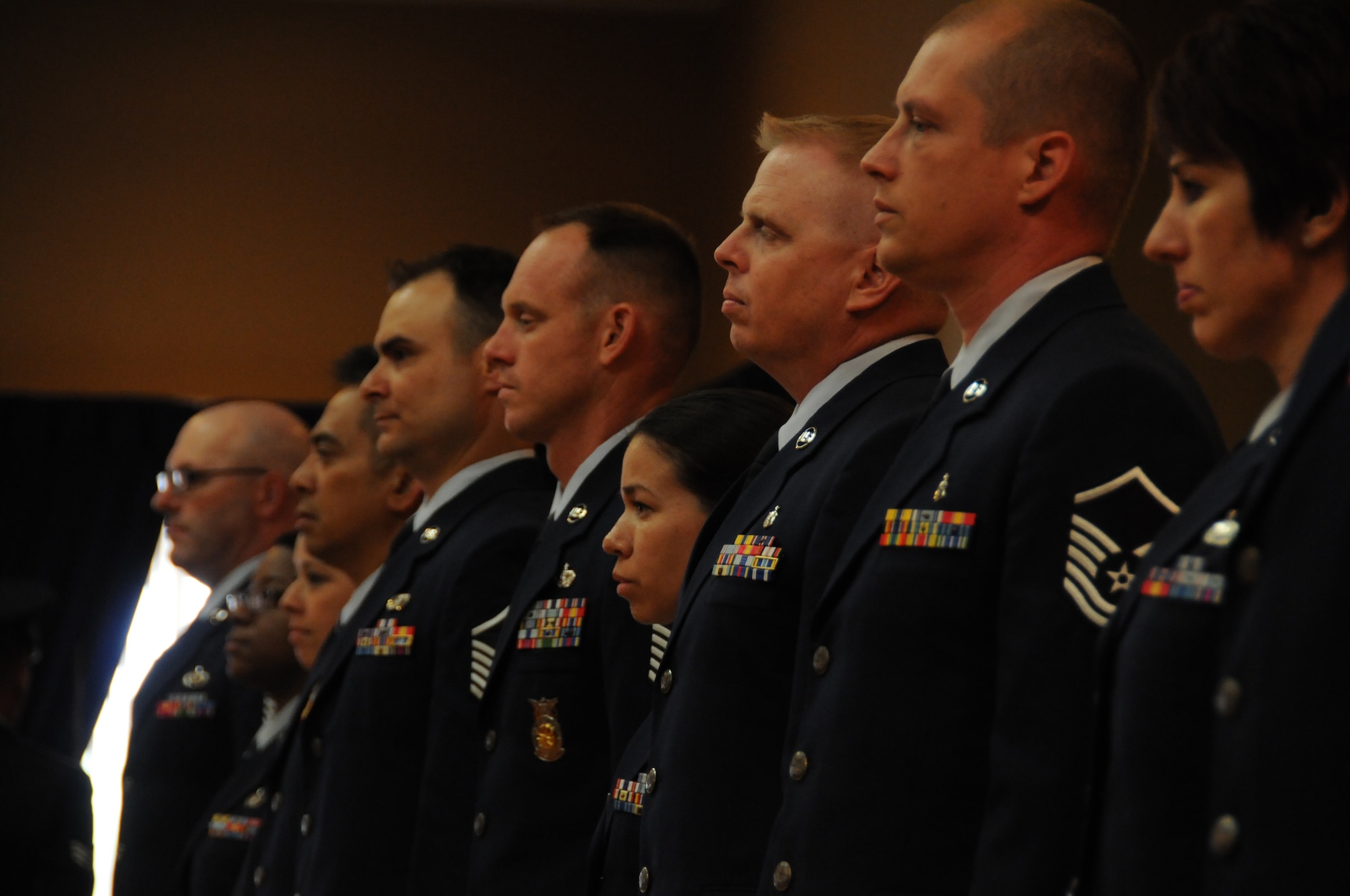 Newly promoted Master Sergeants from the 944th Fighter Wing were inducted into the SNCO Corps at an induction ceremony held May 05 at Luke Air Force Base, Ariz. (U.S. Air Force photo/Staff Sgt. Josh Nason) 