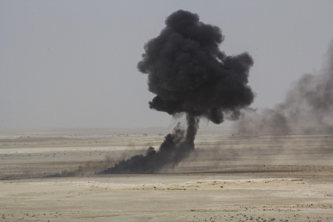 U.S. Marines and Sailors assigned to the 26th Marine Expeditionary Unit (MEU), conduct the final Eagle Resolve exercise with members of the Qatar Emiri Land Forces, in Al Galail, Qatar, May 2, 2013. Eagle Resolve is an annual multilateral exercise designed to enhance regional cooperative defense efforts in the Gulf Cooperation Council nations and U.S. Central Command. The 26th MEU is deployed to the 5th Fleet area of operations as part of the Kearsarge Amphibious Ready Group. The 26th MEU operates continuously across the globe, providing the president and unified combatant commanders with a forward-deployed, sea-based quick reaction force. (U.S. Marine Corps photograph by Gunnery Sgt. Michael Kropiewnicki, 26th MEU Combat Camera/Released)