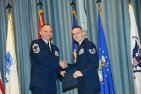U.S. Air Force personnel at Joint Base San Antonio received their associates, bachelors, and masters degrees May 3, at a ceremony in the Fleenor Auditorium Joint Base San Antonio-Randolph. The Community College of the Air Force provides two year applied science degrees as part Air University's military education system. (U.S. Air Force photo by Benjamin Faske) (released)