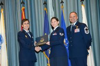 U.S. Air Force personnel at Joint Base San Antonio received their associates, bachelors, and masters degrees May 3, at a ceremony in the Fleenor Auditorium Joint Base San Antonio-Randolph. The Community College of the Air Force provides two year applied science degrees as part Air University's military education system. (U.S. Air Force photo by Benjamin Faske) (released)