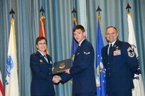 U.S. Air Force personnel at Joint Base San Antonio received their associates, bachelors, and masters degrees May 3, at a ceremony in the Fleenor Auditorium Joint Base San Antonio-Randolph. The Community College of the Air Force provides two year applied science degrees as part Air University's military education system. (U.S. Air Force photo by Benjamin Faske) (released)