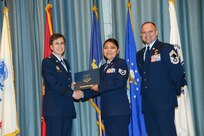 U.S. Air Force personnel at Joint Base San Antonio received their associates, bachelors, and masters degrees May 3, at a ceremony in the Fleenor Auditorium Joint Base San Antonio-Randolph. The Community College of the Air Force provides two year applied science degrees as part Air University's military education system. (U.S. Air Force photo by Benjamin Faske) (released)