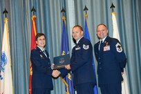 U.S. Air Force personnel at Joint Base San Antonio received their associates, bachelors, and masters degrees May 3, at a ceremony in the Fleenor Auditorium Joint Base San Antonio-Randolph. The Community College of the Air Force provides two year applied science degrees as part Air University's military education system. (U.S. Air Force photo by Benjamin Faske) (released)