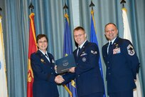 U.S. Air Force personnel at Joint Base San Antonio received their associates, bachelors, and masters degrees May 3, at a ceremony in the Fleenor Auditorium Joint Base San Antonio-Randolph. The Community College of the Air Force provides two year applied science degrees as part Air University's military education system. (U.S. Air Force photo by Benjamin Faske) (released)